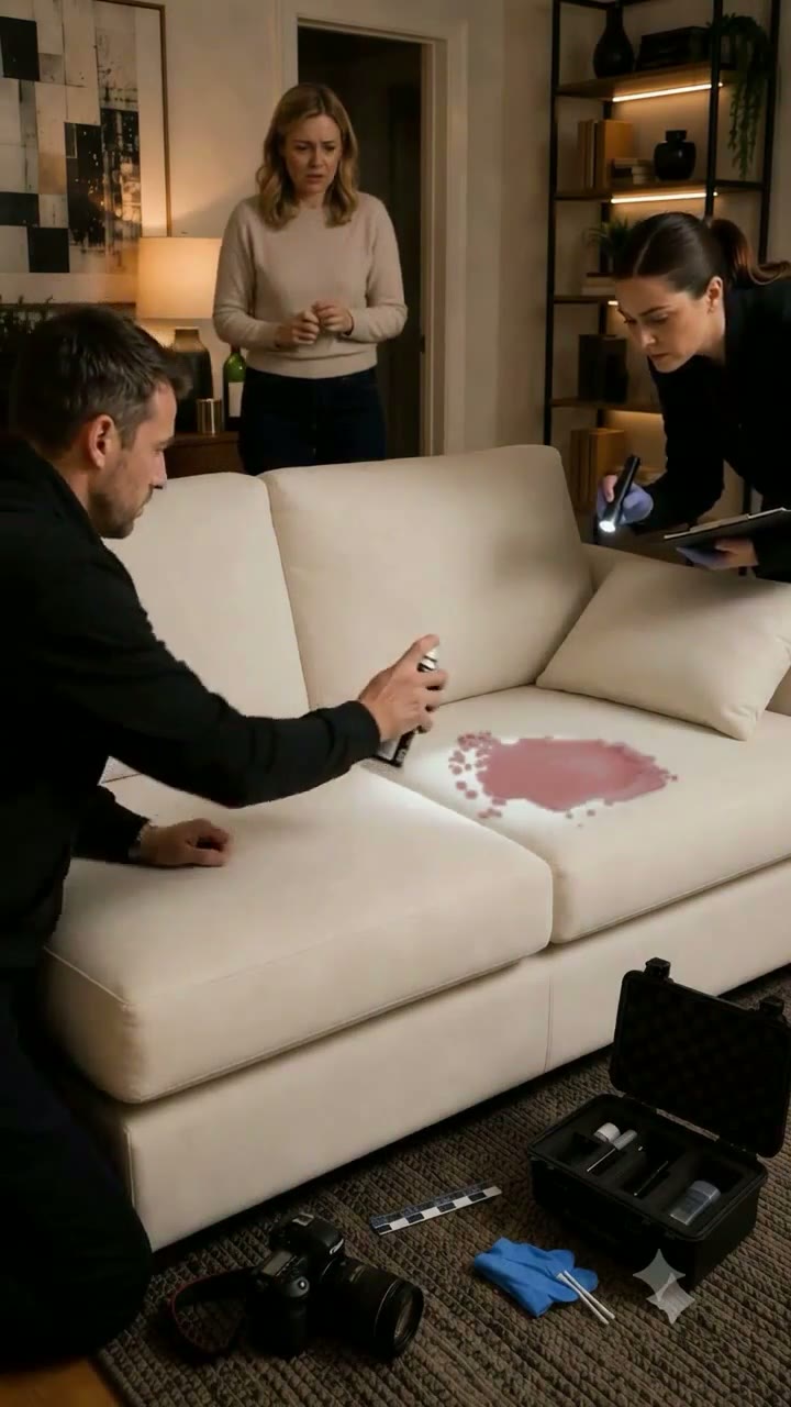 Stain Remover — Crime-scene Hook / Product Proof creative frame